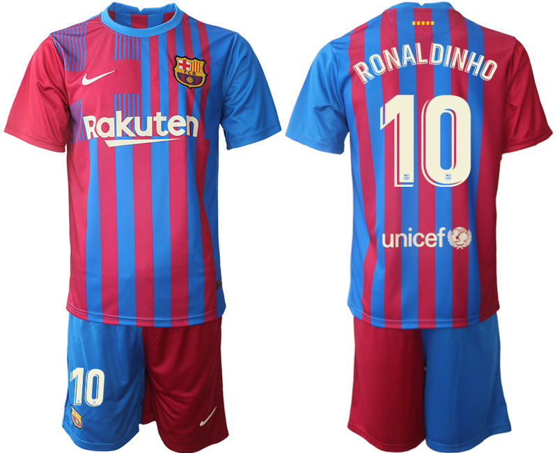 Cheap Men 2021-2022 Club Barcelona home red 10 Nike Soccer Jerseys